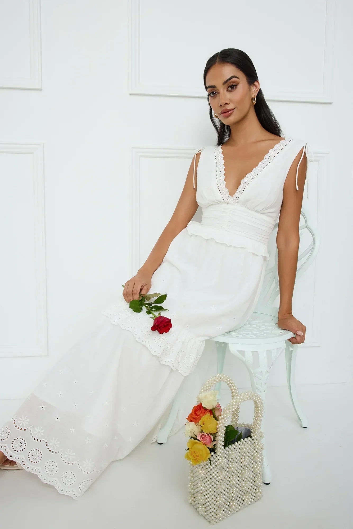 Desert Oasis Maxi Dress White