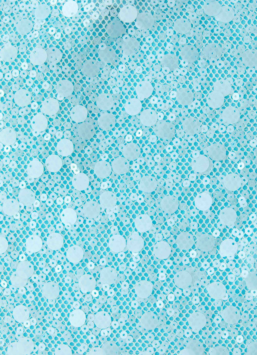 French Exit Sequin Top - Blue