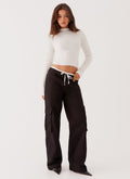 Grace Lily Cargo Pants - Black