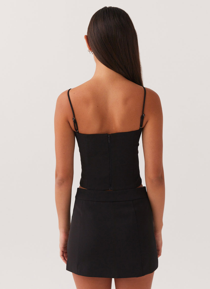 Eliana Crop Top - Black