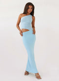 Seranella One Shoulder Maxi Dress - Sky Blue