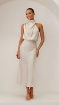 Isabelle Draped Midi Dress