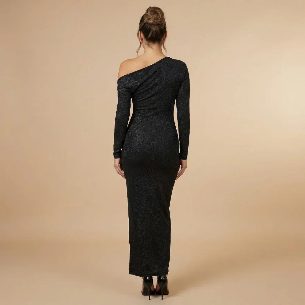 Simone Shimmer Maxi Dress