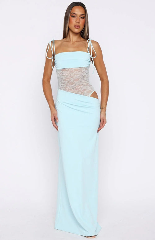 Azure Lace Maxi Dress