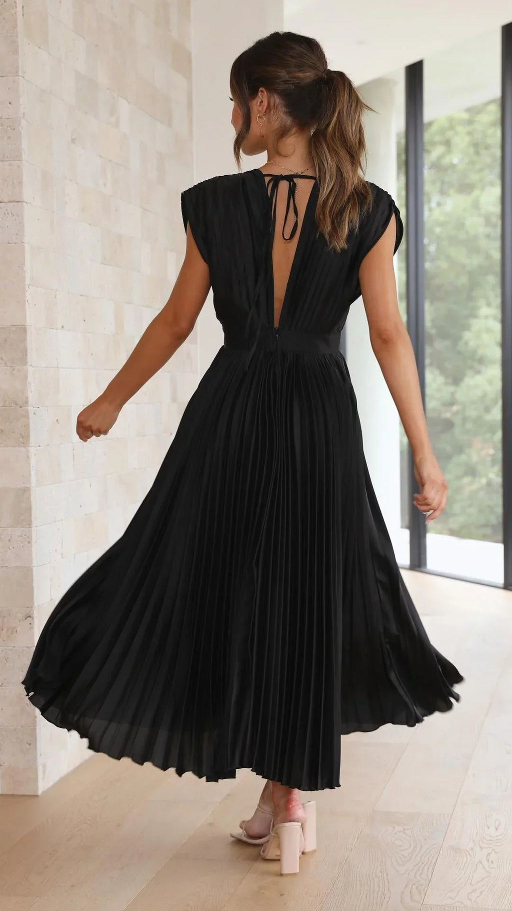 Rosalie Pleated Midi Dress