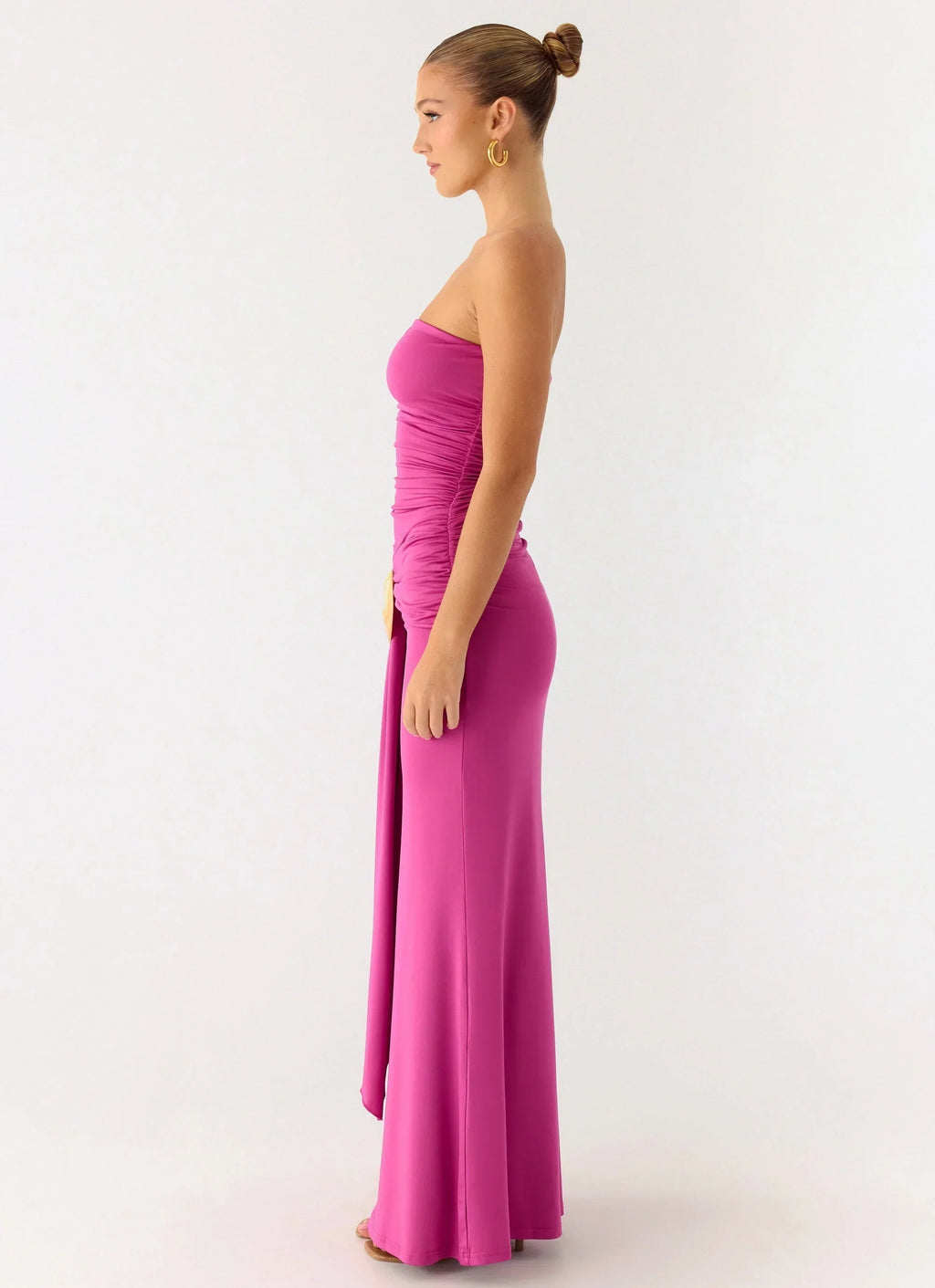 Party After Party Shell Maxi Dress Dark Pink