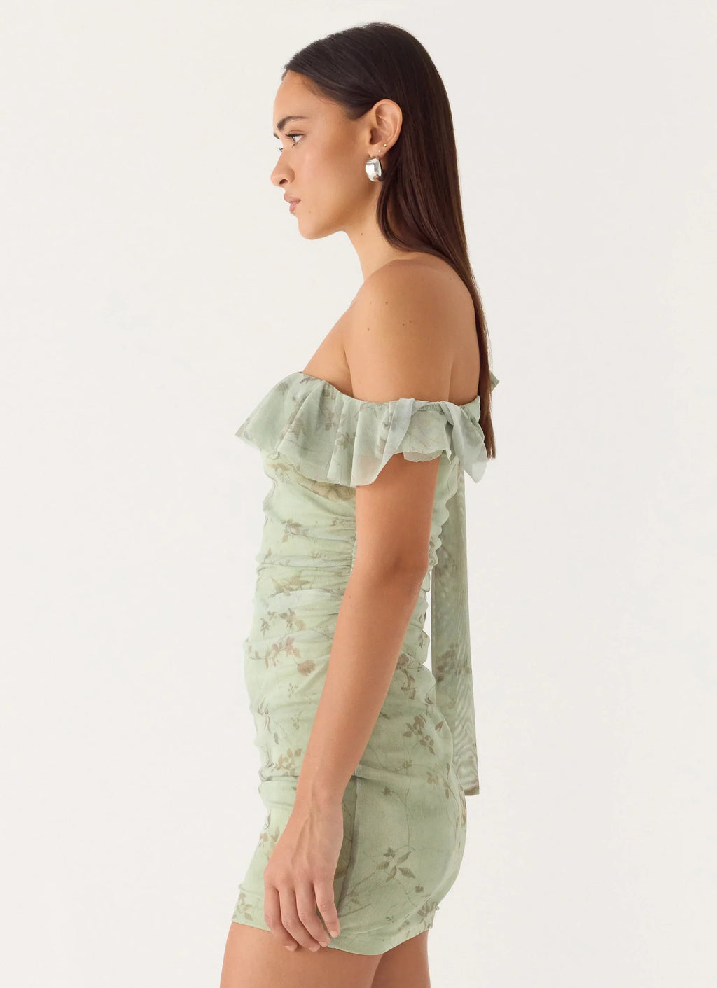 Hidden Gesture Mini Dress Wispy Fern