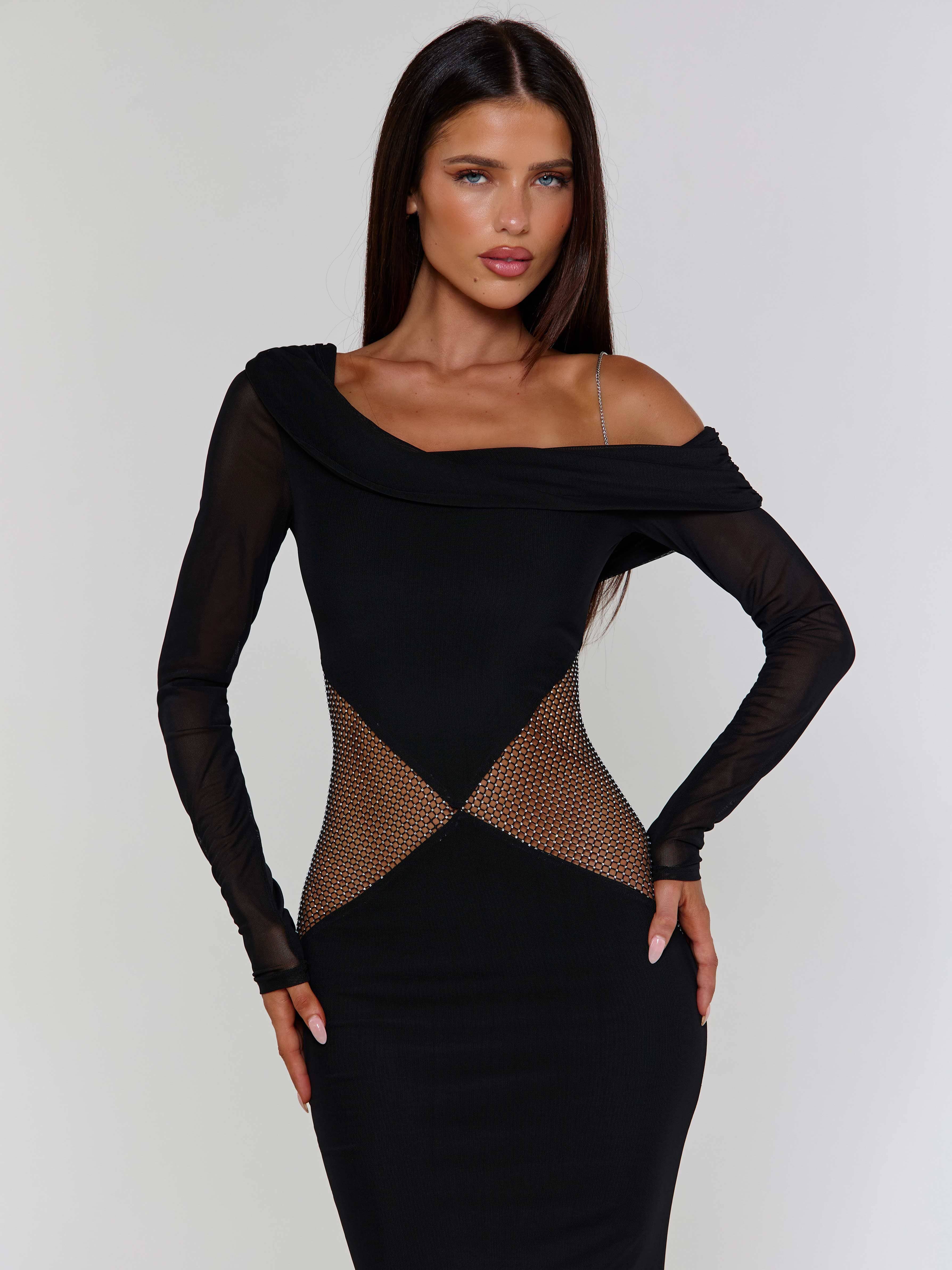 Lumina Black Maxi Dress