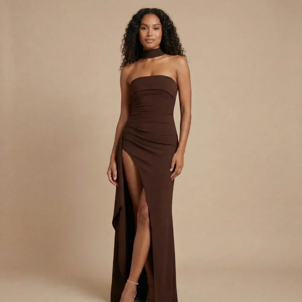 Vienna Ruched Maxi Dress