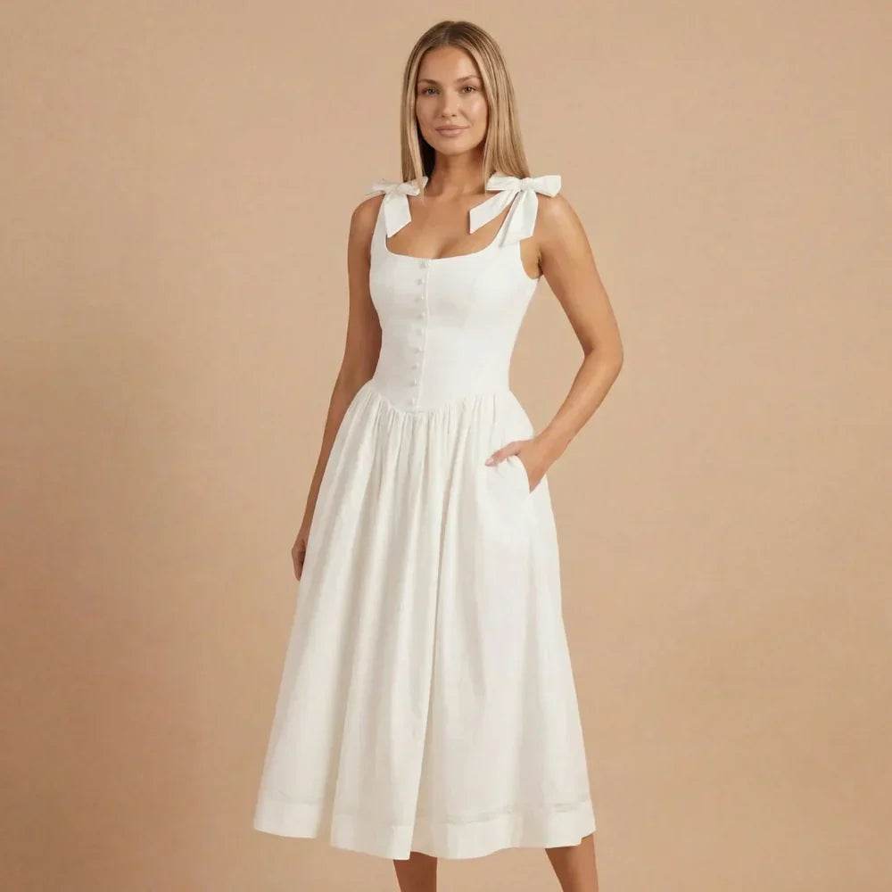 Emilia Bow Midi Dress
