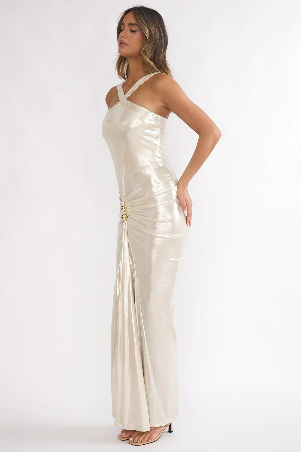 Delaina Maxi Dress Pearl