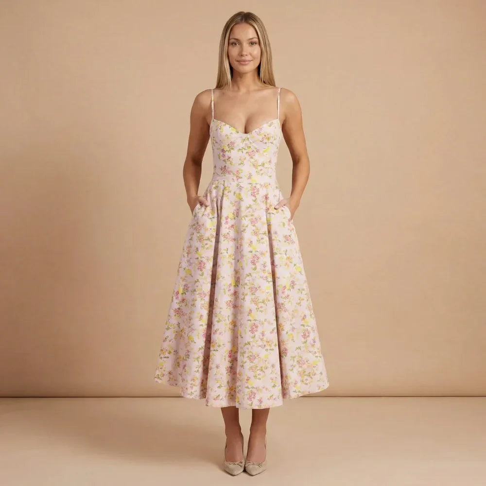Emilia Sweetheart Midi Dress