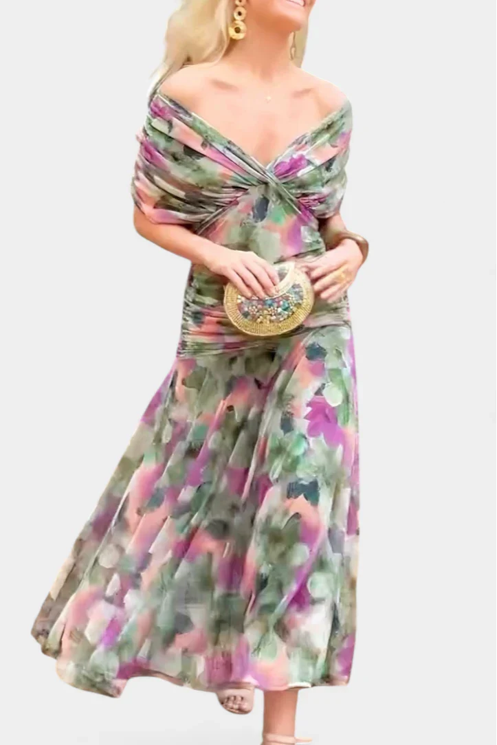 Evangeline Ruched Maxi Dress