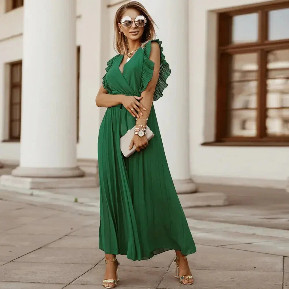 Olivia Ruffle Maxi Dress