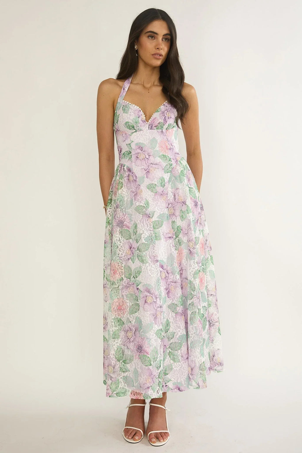 Florent Lace Maxi Dress Purple