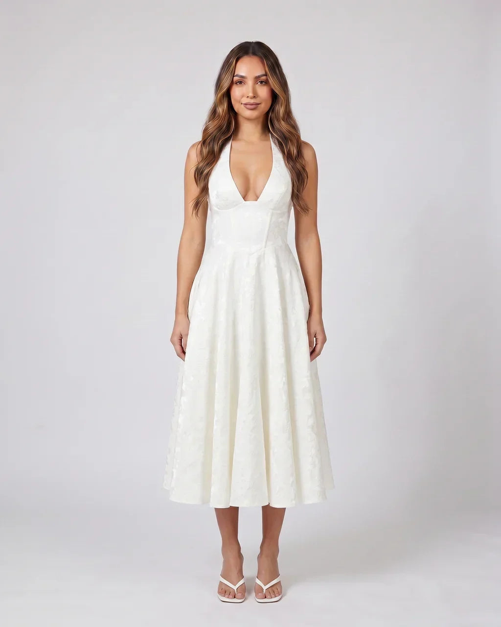 Sienna Jacquard Midi Dress