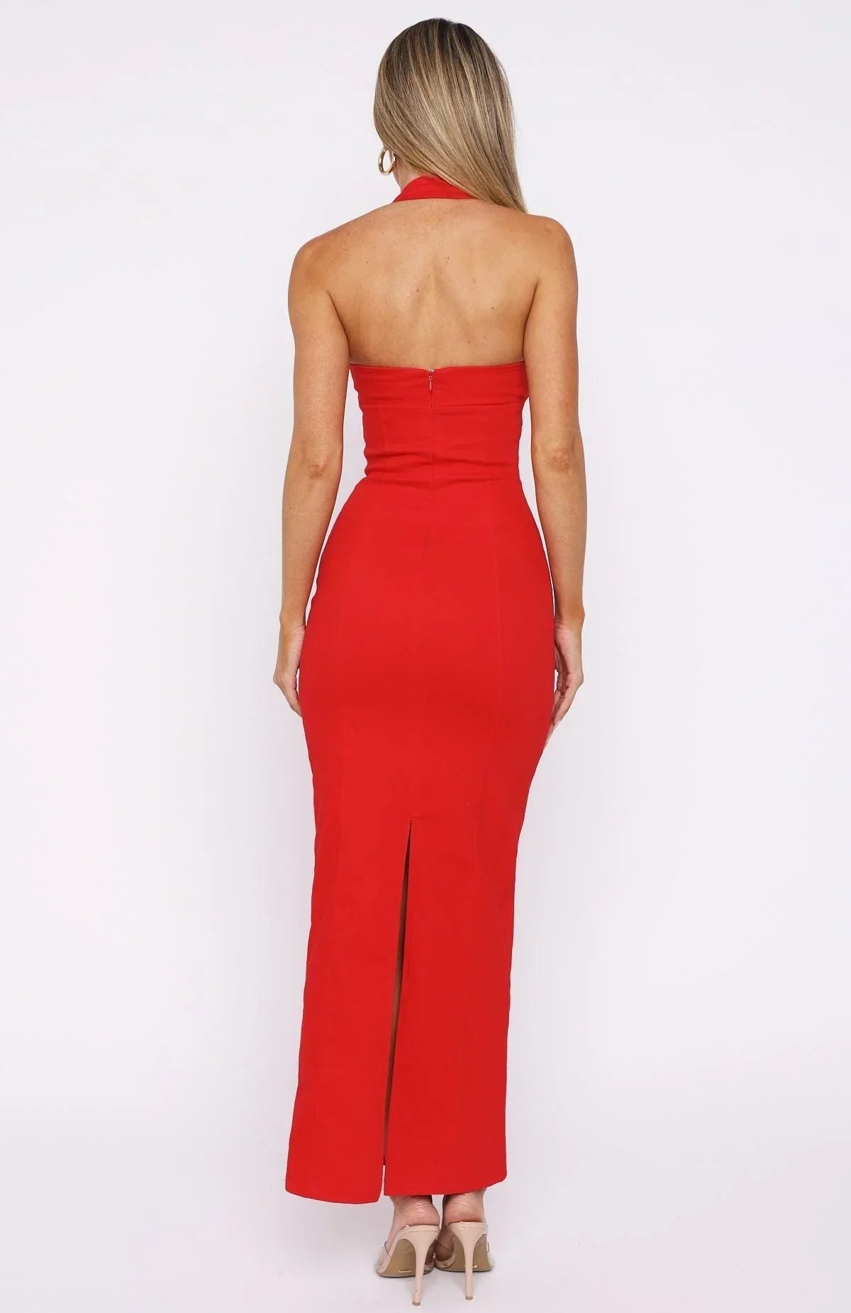 Crimson Gala Maxi Dress