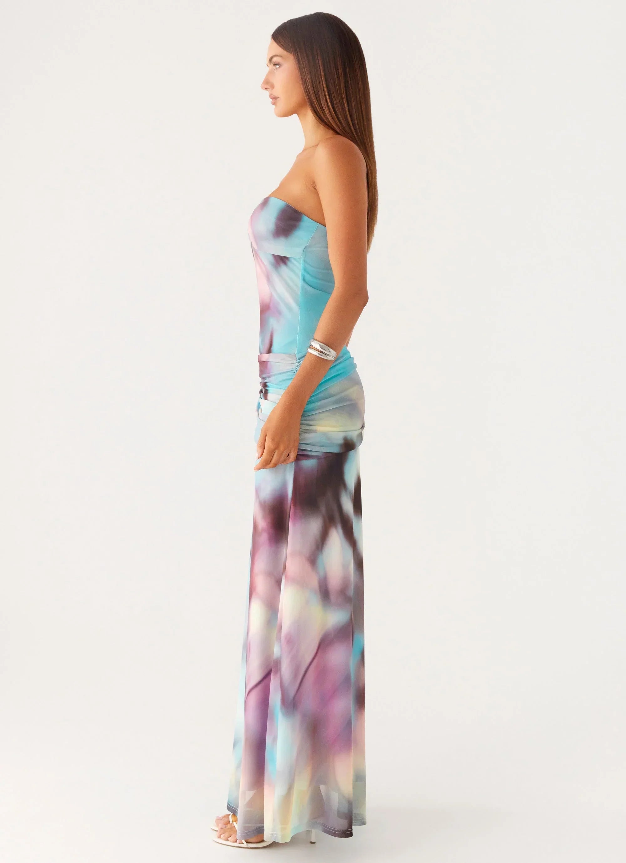 Isle Escape Mesh Maxi Dress Sea Splash