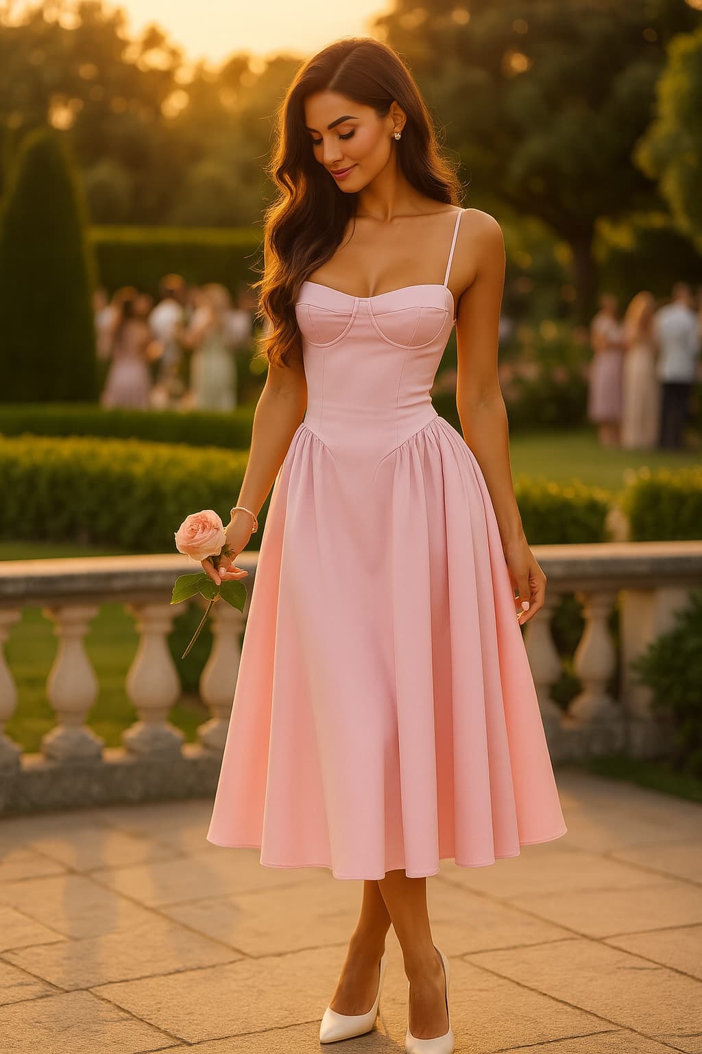 Rosalie Corset Midi Dress