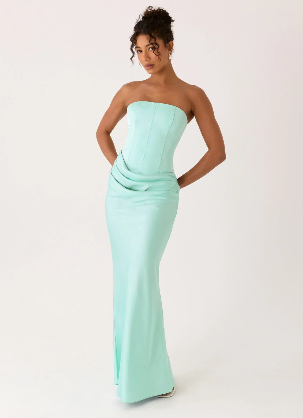 Adara Corset Maxi Dress Blue