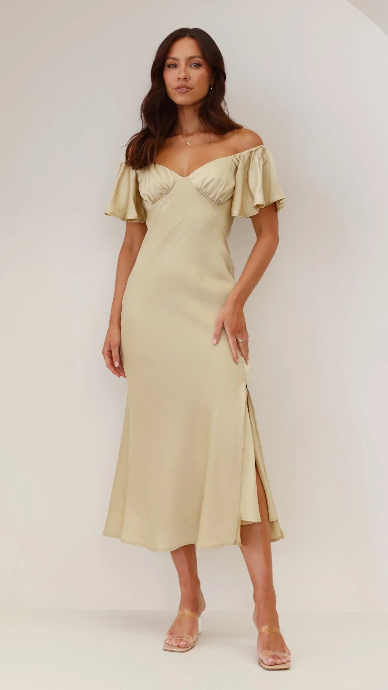 Emilia Ruffle Midi Dress