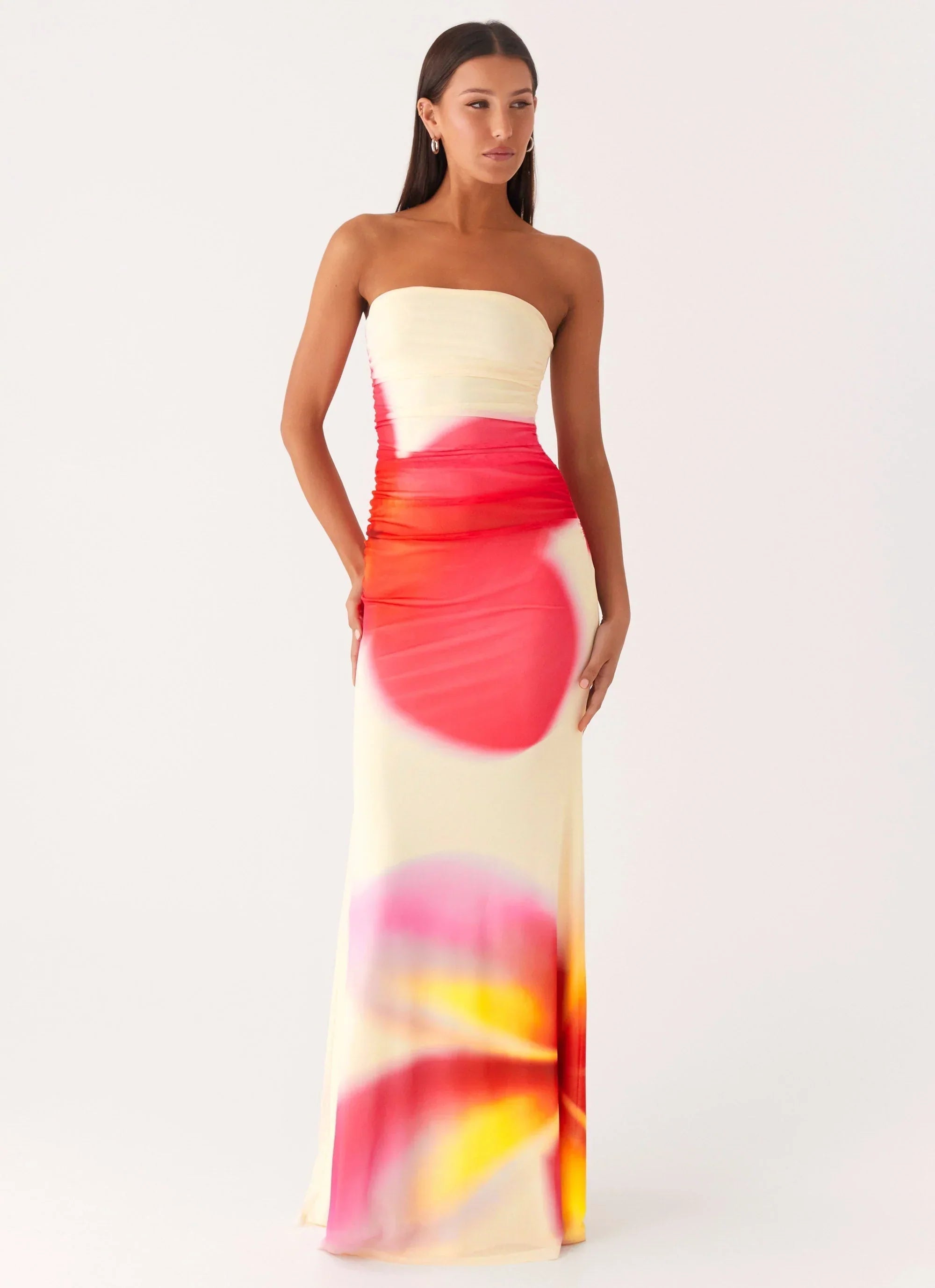 Iroha Strapless Maxi Dress Yellow