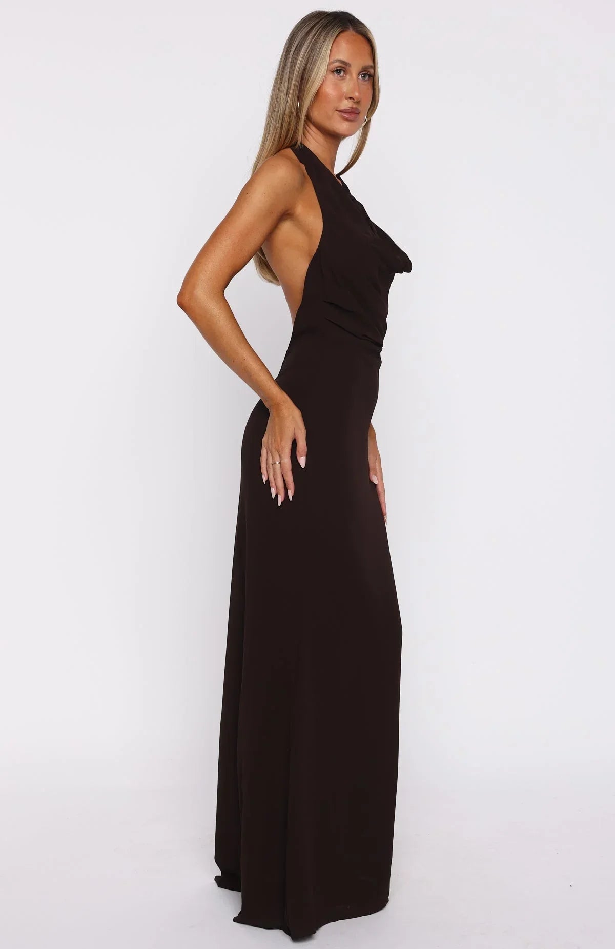 Always In Mode Halter Maxi Dress
