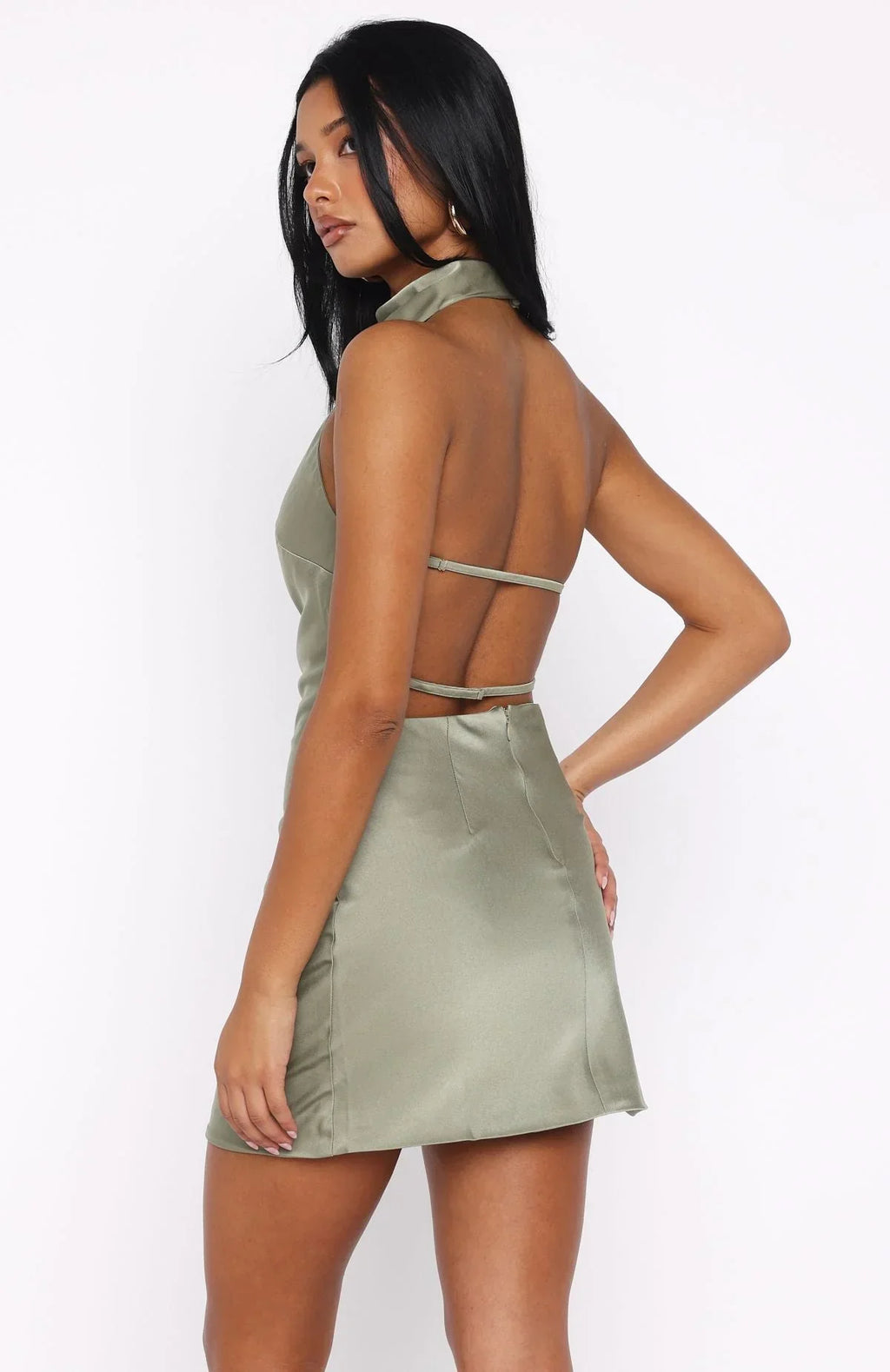Khaki Whisper Mini Dress