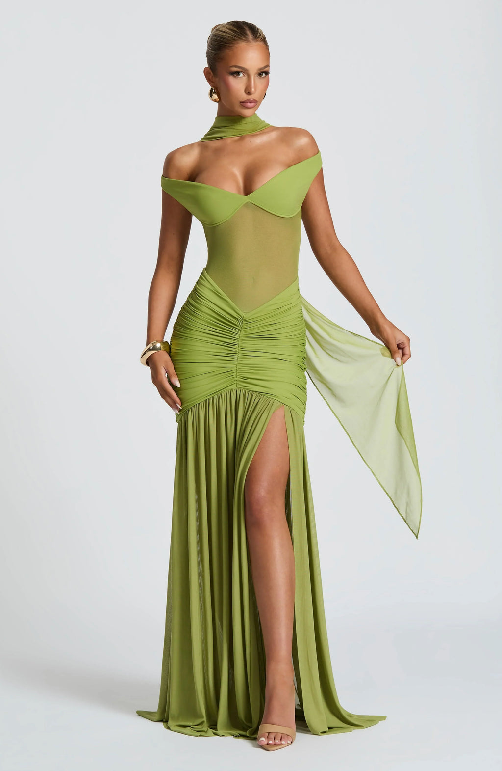 Raven Ruched Maxi Dress