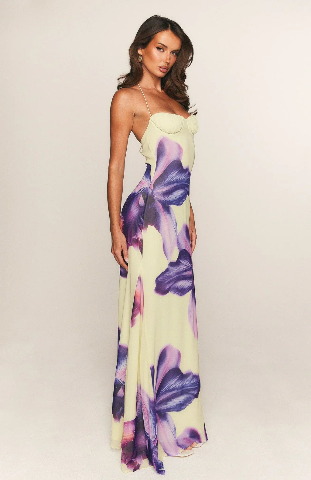 Amethyst Petal Maxi Dress