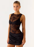 Harlem Lace Mini Dress Black