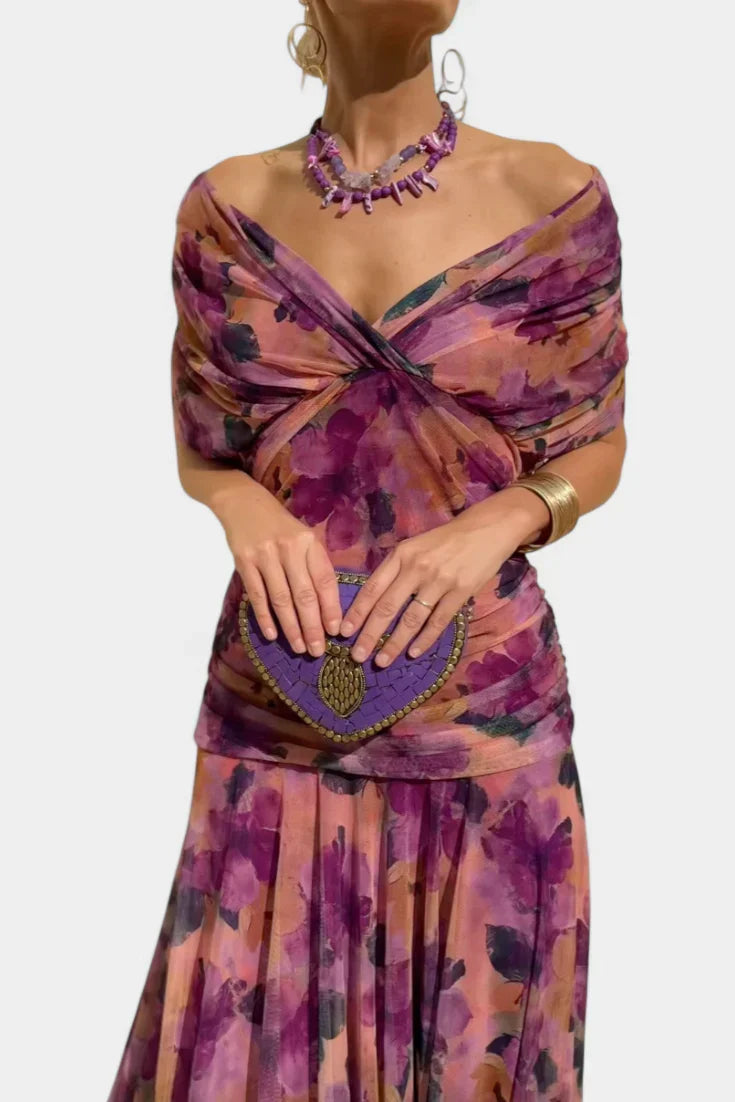 Evangeline Ruched Maxi Dress