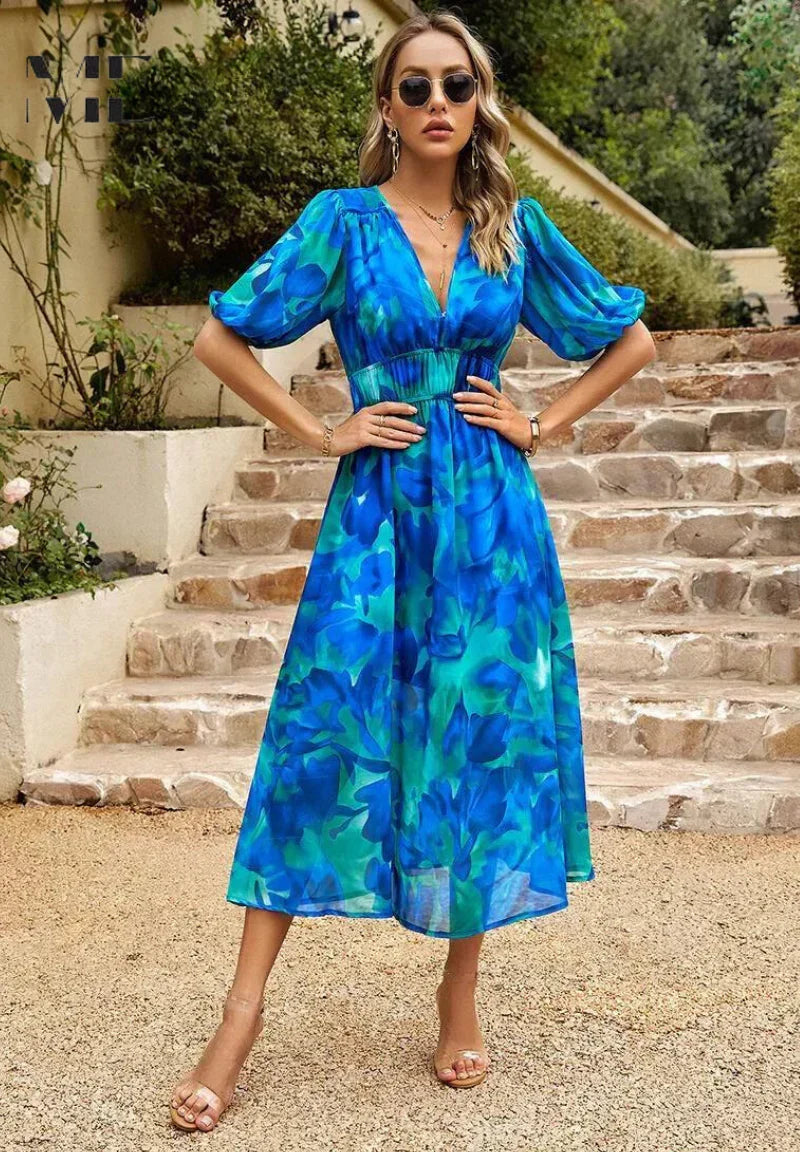 Amelia Floral Midi Dress