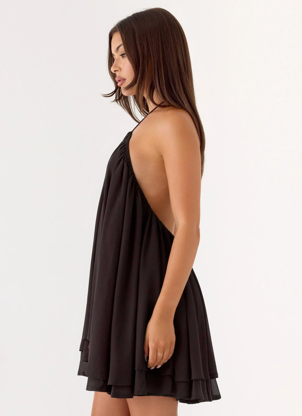 Alicelle Halter Mini Dress Brown