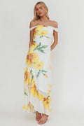 Moonlit Off Shoulder Maxi Dress Yellow