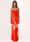 Vamonos Maxi Dress - Fire Petal