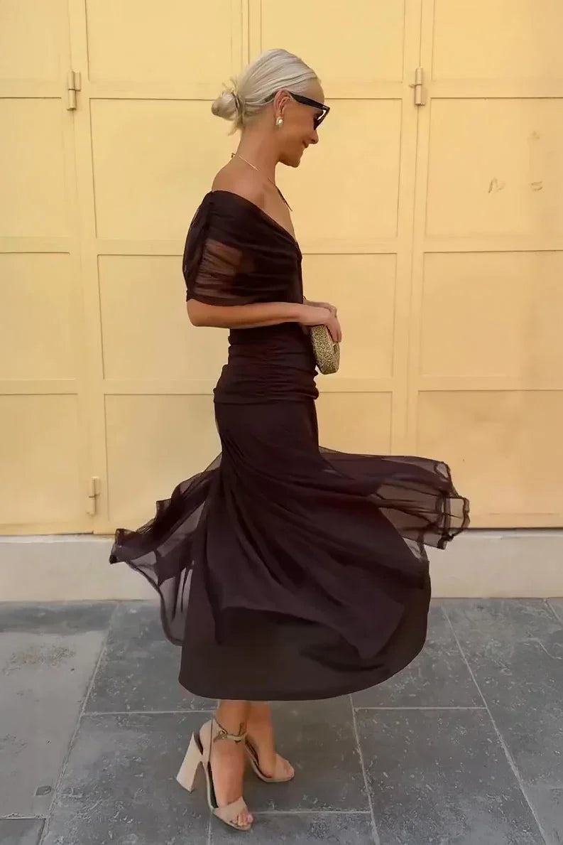 Rosetta Draped Maxi Dress