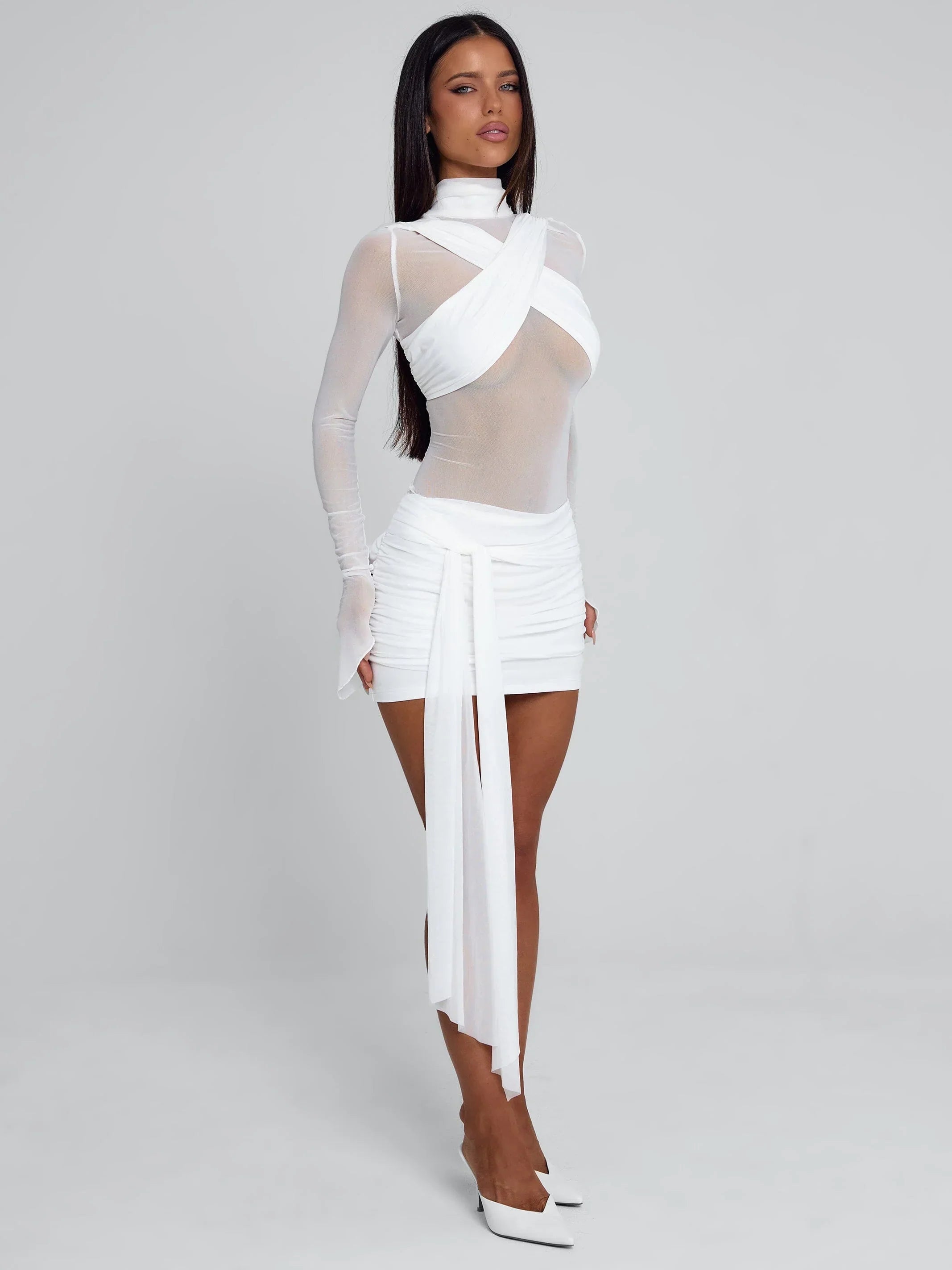 Olyra White Mini Dress