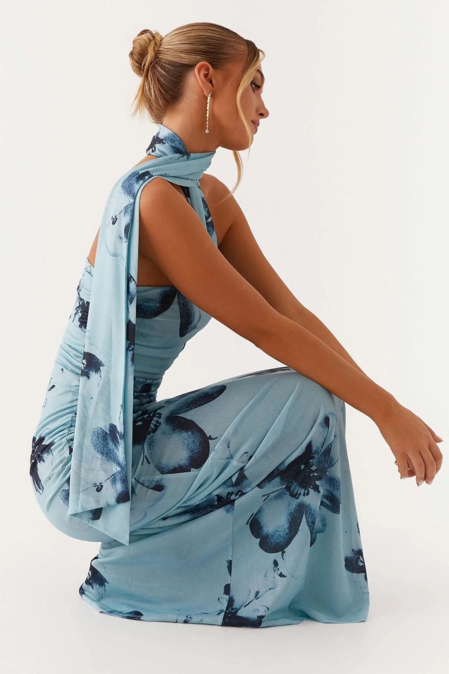 Isla Ruched Maxi Dress