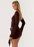 Niella Wrap Mini Dress Chocolate