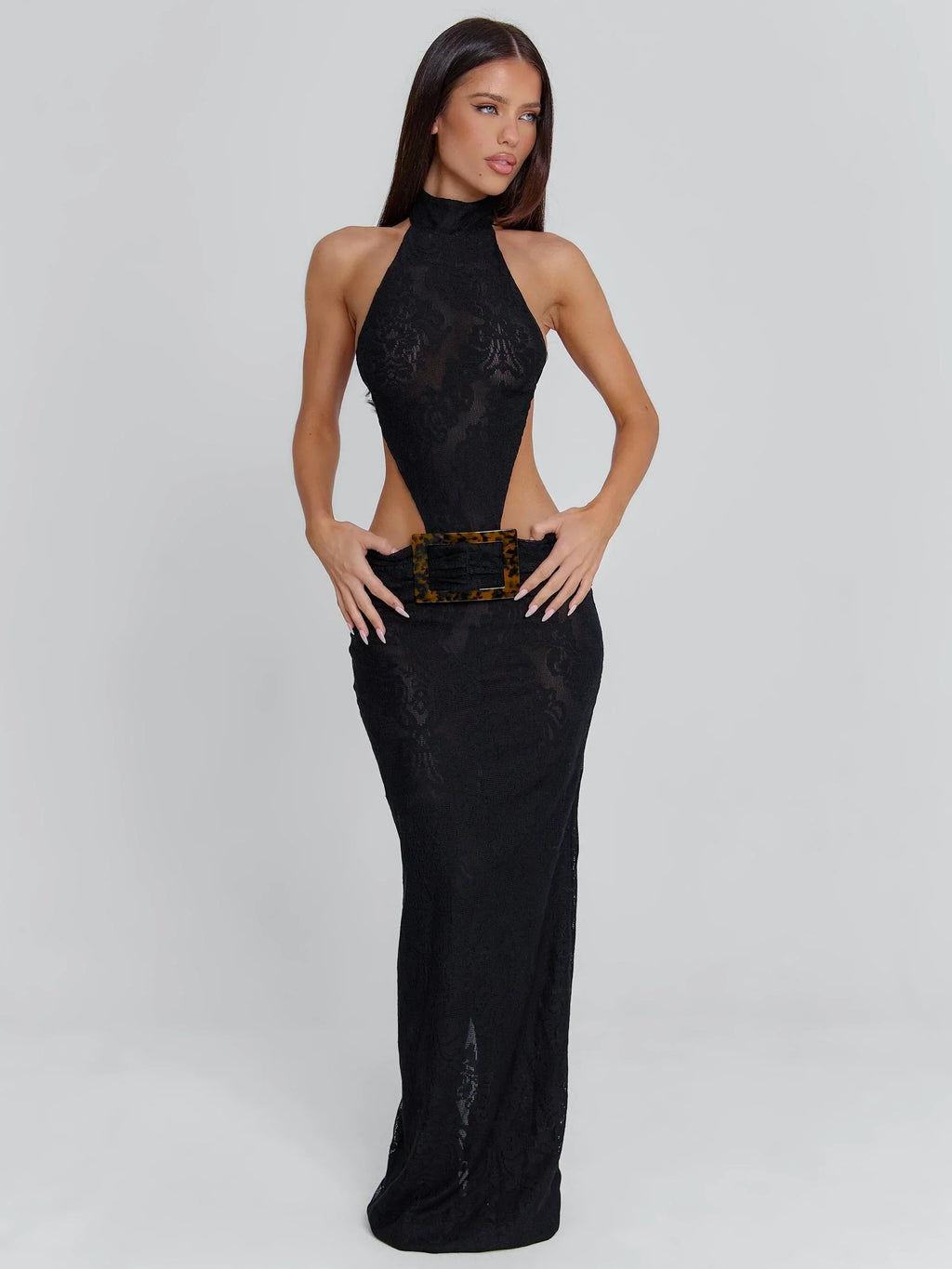 Albinae Black Maxi Dress