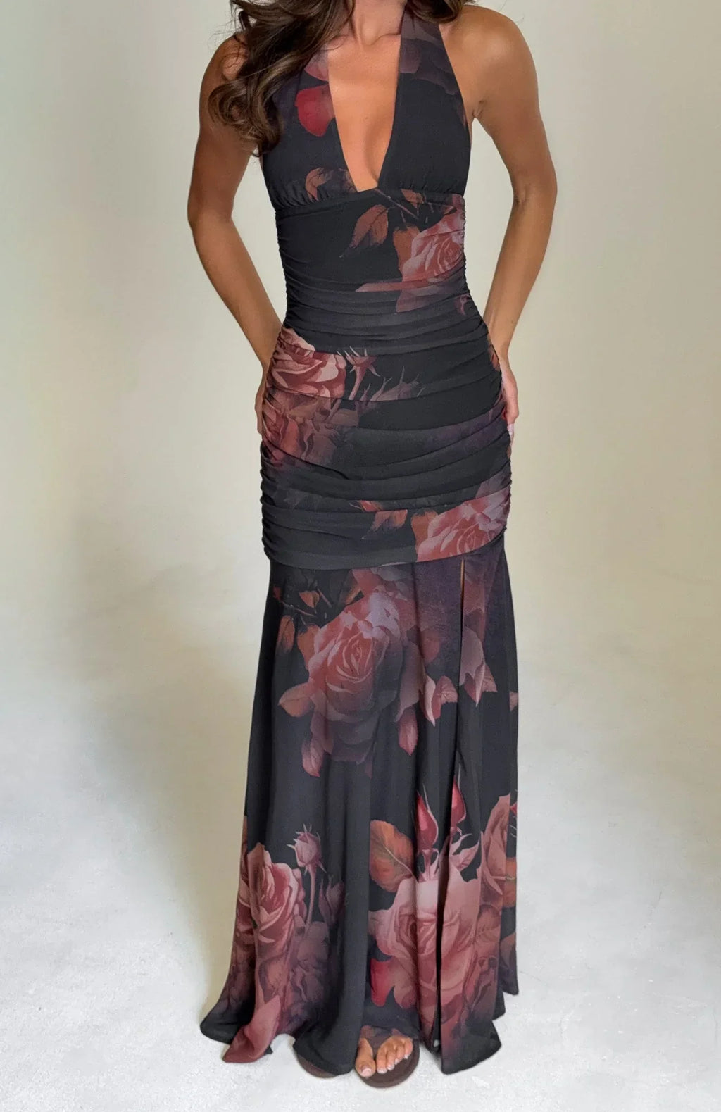 Midnight Silk Maxi Dress
