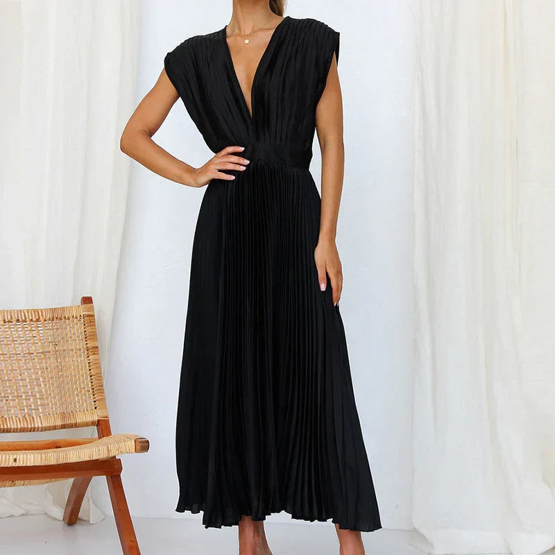 Ariana Pleated Midi Dress