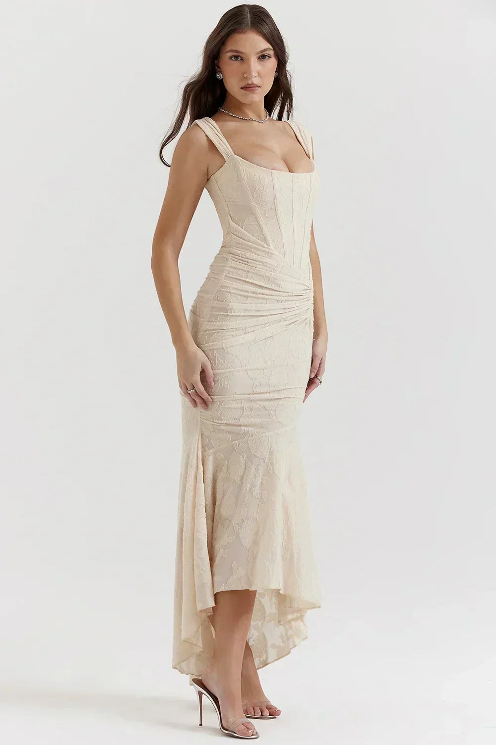 Carisia - Women'S Midi Dress With Floral Pattern