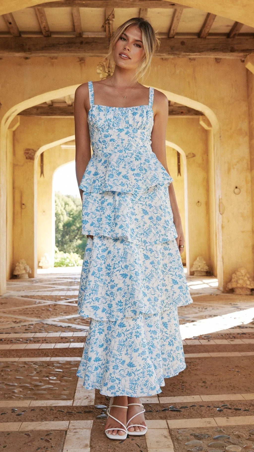 Juliet Ruffle Maxi Dress