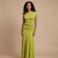 Paisley Ruched Maxi Set Maxi Dress