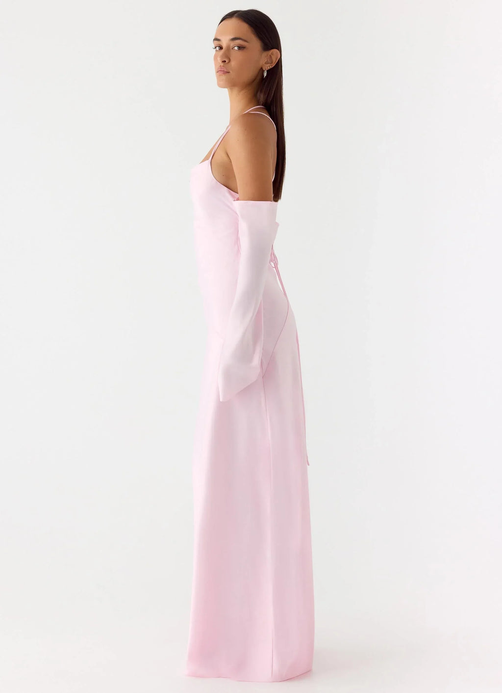 Breathe Me Long Sleeve Maxi Dress Pink