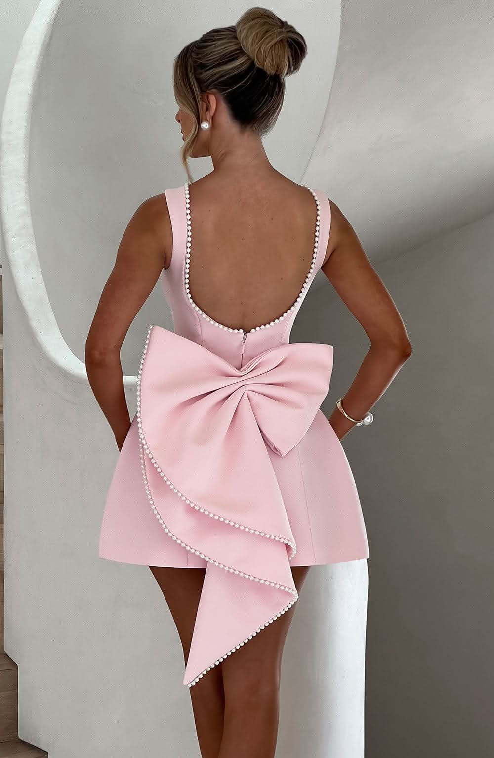 Victoria Bow Mini Dress