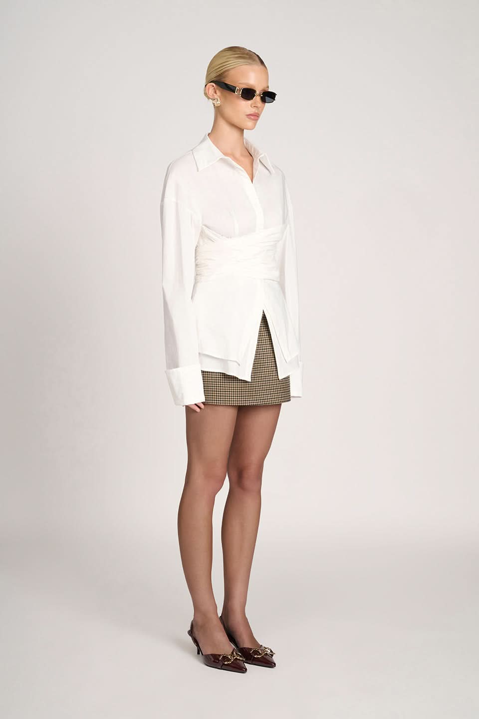 Sienna Ruched Collared Top