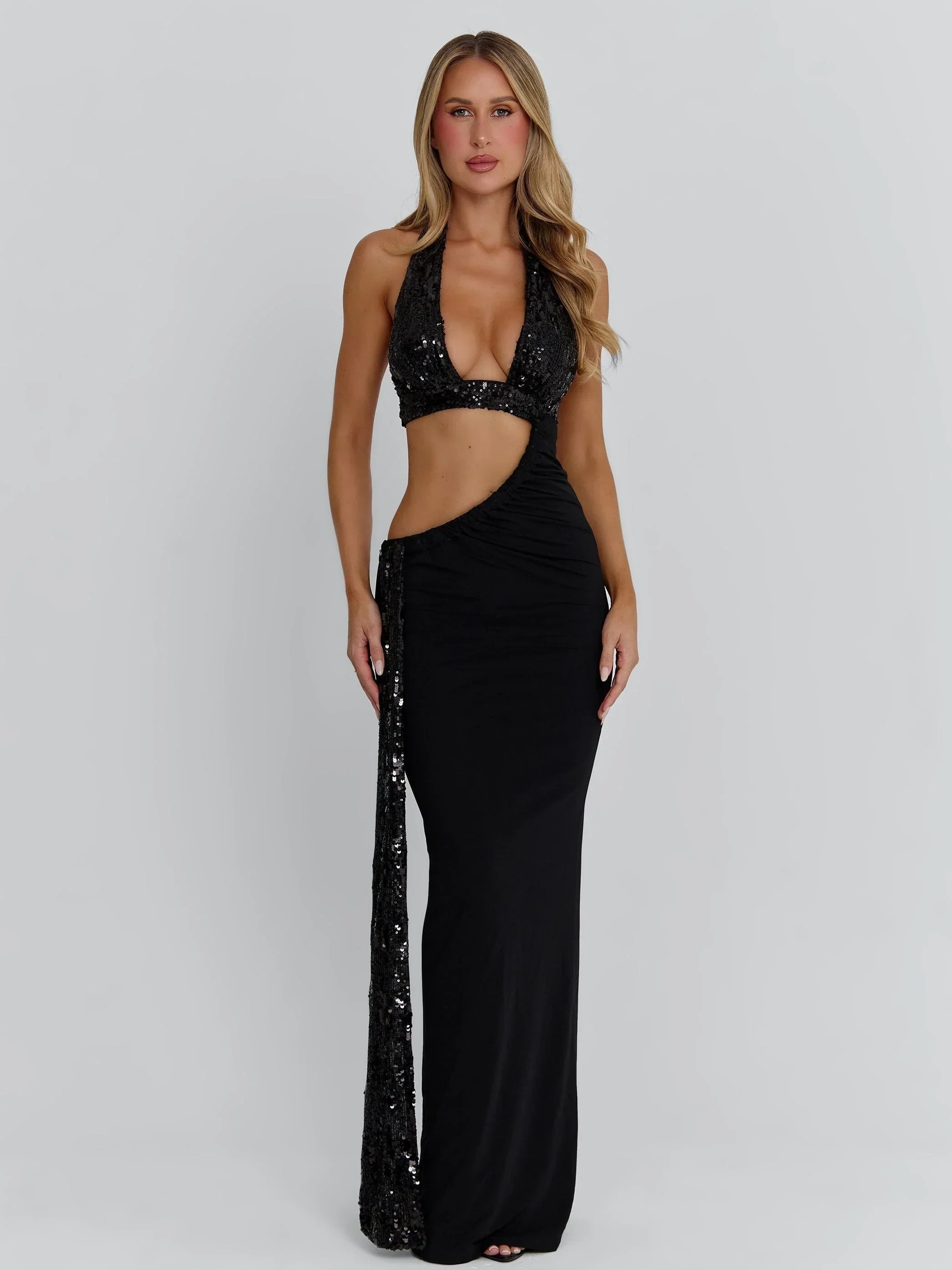 Giulsy Black Maxi Dress